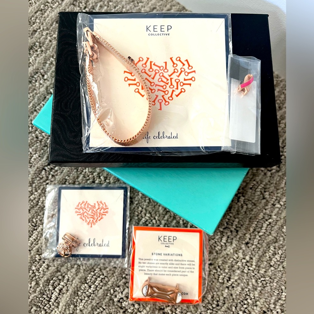 Keep Collective Rose Bracelet with 3 charms